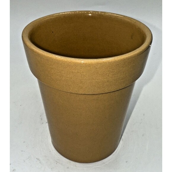 Vintage Vietri Planter Style Coffee Mug/Cup Tan W/Eggplat Handle Italy 16oz - Picture 7 of 13